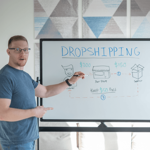 Tom explaining dropshipping model